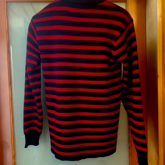 British brand, “Pop” Men’s red/blue crew neck sweater. It’s new/made of wool. - Picture 2 of 4